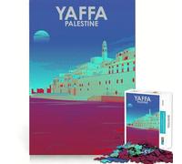 Puzzle Artistique Yaffa Palestine Design de 1000 pièces,Jouet cognitif Stimulant,pièces Parfaitement emboîtables,Cadeau d'anniversaire,Casse-tête (38x26cm)