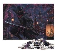Puzzle Assassin Ninja Japonais en Bois 1000 Pièces, Cadeau Dark Art