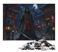 Puzzle Assassin Ninja Japonais en Bois 1000 Pièces, Cadeau Dark Art