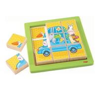 Puzzle Assemblage Blocs Animaux Voyageurs 9 pièces HABA® 2 ans