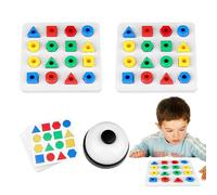 Puzzle assorti | 2 jeux de joueurs puzzle puzzle | Conseil de correspondance des couleurs éducatif géométrique pour le développement des compétences interactives