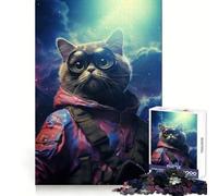 Puzzle Astro Cat Adventure 1000 pièces Stimulation cérébrale Loisirs et Plaisir Fermeture sécurisée Cadeau d'anniversaire (50x75cm)