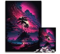 Puzzle AstroIsland avec Nuages tropicaux pour Adultes. 1000 Puzzles impossibles pour Adultes pour Les Anniversaires, Les Vacances et Noël. 26x38cm/10,23x14,96 Pouces.