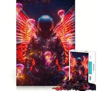 Puzzle Astronaute Angélique 1000 Pièces Jeu de Créativité et de Découpe Net Composants Robustes Idéal pour Les Voyages pour Les Cerveaux (38x52cm)