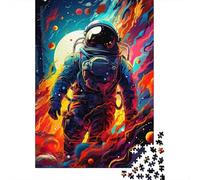 Puzzle Astronaute Color Space, Casse-tête en Carton 100% recyclé, pour Femmes et Hommes, Cadeaux de Noël, 1 000 pièces (38 x 26 cm)