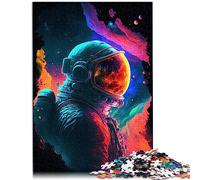 Puzzle Astronaute coloré 1000 pièces en Bois, idéal comme Cadeau pour Toute la Famille et Les 19,7 x 29,5 Pouces