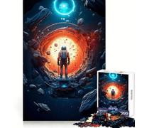 Puzzle Astronaute et l'Inconnu pour Adolescents 1000 Pièces Stimulation Cérébrale Détente Confortable Découpe Premium Cadeau Parfait (50X75CM)