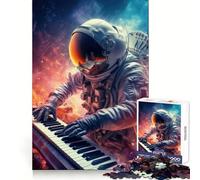 Puzzle Astronaute Pianiste pour Adultes 1000 Pièces Stimulation Créative et Apaisante Bords Précis Surprise de Noël (38x52cm)