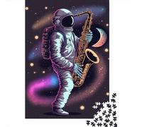 Puzzle Astronaute Saxophone 2 pour Adolescents, 1000 Pièces, Puzzle pour Adultes, 1000 Pièces (75x50cm)