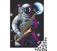 Puzzle Astronaute Saxophone3 pour adolescents 1000 pièces Puzzle Cadeaux de Noël Puzzle Puzzle Puzzle pour adultes 1000 pièces (38x26 cm)