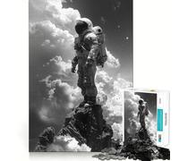 Puzzle Astronaute Solitaire 1000 Pièces Jeu Stimulant Le Cérébral Assemblage Parfait Adapté Divertissement Confortable à l'Intérieur pour Tous (50x75cm)