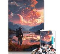 Puzzle Astronaute sur Une planète Extraterrestre 1000 pièces pour Adultes, idée Cadeau d'anniversaire, Jeu Familial et Passe-Temps 50x75cm
