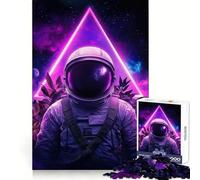 Puzzle Astronaute Synthwave pour Adolescents 1000 Pièces Bien-être Cérébral Stimulant et Cadeau Sensuel (38x26cm)
