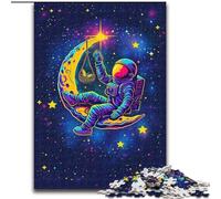 Puzzle Astronautes sur la Lune 1000 pièces pour Adultes et Adolescents, Jeu éducatif et Stimulant pour Les Anniversaires et Noël (26x38cm)