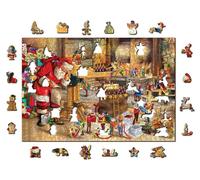 Puzzle Atelier du Père Noël 2en1, en bois, 505 pièces