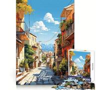 Puzzle Athènes Grèce 1000 pièces pour Adolescents, idéal pour développer la réflexion, se détendre et créer des découpes nettes Un Cadeau Parfait (50x75cm)