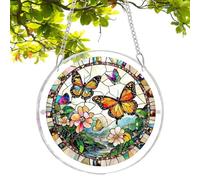 Puzzle Attrape- Décoration De Fenêtre À Suspendre en Acrylique 2D,Attrape-Puzzle Jardin Papillon Oiseau Abeille | pour Femmes Maison Salon Chambre Balcon Jardin Porche Mur Porte