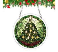 Puzzle Attrape-en Acrylique Puzzle à Assembler 83 Pièces DIY Thème de Noël | Attrape-De Noël 25 Cm Pour Femme Homme Maison Ferme Intérieur Porte Terrasse Fenêtre Jardin Balcon Patio Vert