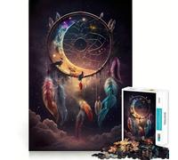 Puzzle Attrape-rêves pour Adolescents,1000 pièces,Jeu Stimulant l'esprit,Taille Uniforme,pièces précises,activité Amusante en Famille Le Soir (50x75cm)
