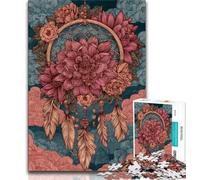 Puzzle Attrape-rêves pour Adultes 1 000 pièces pour Adultes et Adolescents entièrement emboîtables et de Formes aléatoires 26x38cm