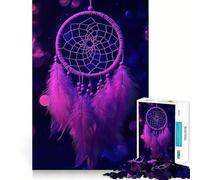 Puzzle Attrape-rêves Violet pour Adolescents, 1000 pièces, Jeu intellectuel, Divertissement d'intérieur, découpe de qualité, Cadeau créatif (38x26cm)