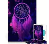 Puzzle Attrape-rêves Violet pour Adultes, 1000 pièces, Jeu d'entraînement cérébral, Divertissement et Art à Assembler, Cadeau de Noël (38x52cm)