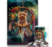 Puzzle Attrape-rêves Yorkshire Terrier pour Adolescents, 1000 pièces, Jouet éducatif et éducatif, idéal comme Cadeau pour Toute la Famille (38x26cm)