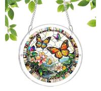 Puzzle attrape-soleil acrylique - Décorations 2D en acrylique coloré, décoration avec papillons et puzzle attrape-soleil, pour adultes, salon, chambre, balcon, jardin, mur, porte, fenêtre