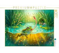 Puzzle · Au Bord de l'étang, la Grenouille s'attelle avec Attention à | attraper habilement des mouches · Une grenouille est assise au… · 2000 pièces · Format assemblé 90 × 67 cm · CALVENDO Puzzle