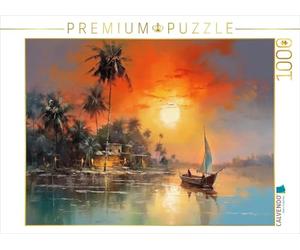 Puzzle · Au crépuscule | Une ambiance caribéenne · 1000 pièces · Format assemblé 64 × 48 cm · CALVENDO Puzzle