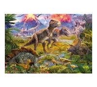 Puzzle au pays des dinosaures - 500 pieces educa - t-rex triceratops - stégosaure - brachiosaurus - collection dino animaux prehistoriques G