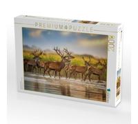 Puzzle · Augenblick der Stille | Hirsche · 2000 pièces · Format assemblé 90 × 67 cm · CALVENDO Puzzle
