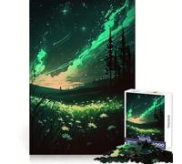Puzzle Aurora Meadow 1000 pièces pour Adultes Développe l'esprit d'analyse Passe-Temps paisible Assemblage serré Cadeau Festif (38x26cm)