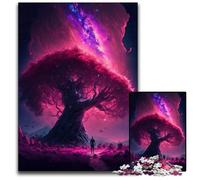 Puzzle Aurora Tree 1000 pièces pour Adultes, Puzzle en Bois, activité familiale, Casse-tête, décoration intérieure, Cadeau de Vacances 50x75cm/19,68x29,52 Pouces