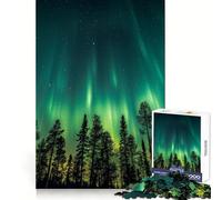 Puzzle Aurores Boréales 1000 Pièces pour Adultes Jeu de Logique et de Développement Amusant à Coopérer Finition Premium Cadeau Élégant (50x75cm)