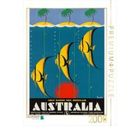 Puzzle · Australie, Grande Barrière de Corail | Affiche de voyage d'époque : Grande Barrière de Corail… · 2000 pièces · Format assemblé 90 × 67 cm · CALVENDO Puzzle