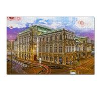 Puzzle Autriche 200 pièces Opéra d'État de Vienne Jeu de Puzzle Œuvre d'art Souvenir de Voyage 35 x 25 cm