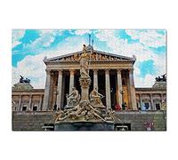 Puzzle Autriche 200 pièces, Parlement autrichien, Vienne, Jeu de Puzzle, œuvre d'art, Souvenir de Voyage, 35 x 25 cm