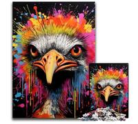Puzzle Autruche 1000 pièces pour Adultes, Casse-tête Stimulant pour Adolescents, 50x75cm / 19,68x29,52 Pouces