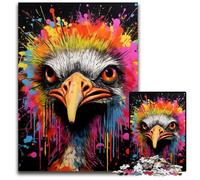 Puzzle Autruche 1000 pièces, Puzzle Impossible pour Adultes, idéal pour Les Adolescents et Les collectionneurs, Cadeau de Voyage, activité familiale 26x38cm / 10,23x14,96 Pouces