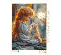 Puzzle · Avant de Commencer à rêver | Un petit câlin avec le chaton · 1000 pièces · Format assemblé 64 × 48 cm · CALVENDO Puzzle