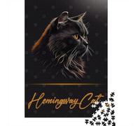 Puzzle avec 1000 Pièces avec Hemingway Cat, 52x38cm/1000pcs