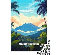 Puzzle avec 1000 Pièces avec Mount Kinabalu, Malaysia, 52x38cm/1000pcs | Pour un loisir sans écran : ce puzzle 1000 pièces adulte offre aux adultes une activité intérieure prenante.