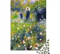 Puzzle avec 1000 Pièces avec Renoir Parasol in A Garden, 70x50cm/1000pcs