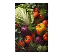 Puzzle avec beaucoup de légumes frais. Puzzle en bois pour adultes et enfants, décorations de puzzle stimulantes
