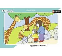 Puzzle Avec Cadre T'choupi Et Son Papa Au Zoo - 15 Pieces - Enfant - Dessin Anime - Animaux Sauvages Girafes
