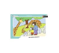 Puzzle Avec Cadre T'Choupi Et Son Papa Au Zoo - 15 Pieces - Enfant - Dessin Anime - Animaux Sauvages Girafes