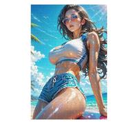 Puzzle avec Motif Beach Babe in Sunglasses pour Adultes, 1000 PCS