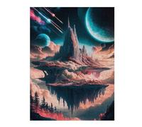 Puzzle avec Motif Celestial Castle Realms pour Adultes, 500 PCS