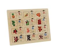 Puzzle avec numéros correspondants, Puzzle avec chiffres en bois - Jeu de correspondance de jouets pour l'apprentissage des nombres | Apprentissage préscolaire Jouets de comptage Puzzle